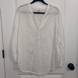 Old Navy XXL white cotton Henley top